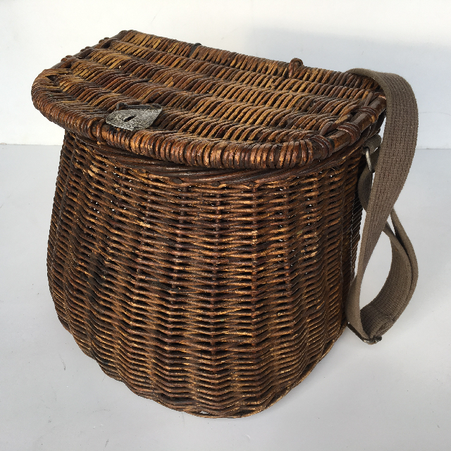 BASKET, Fishing Kreel w Shoulder Strap